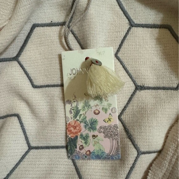 NWT Johnny Was Biya Glinda Cream Appliqué Quilt Mock Collar Duster Jacket S - Picture 9 of 17